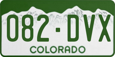CO license plate 082DVX