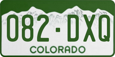 CO license plate 082DXQ