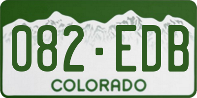 CO license plate 082EDB