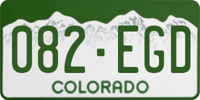 CO license plate 082EGD