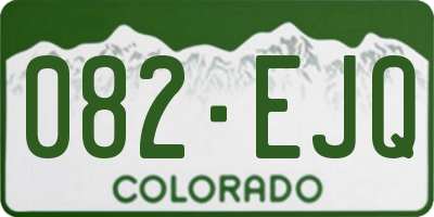 CO license plate 082EJQ