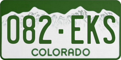 CO license plate 082EKS