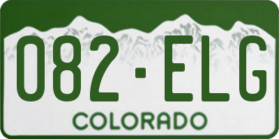 CO license plate 082ELG