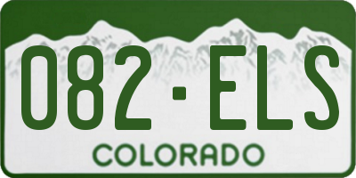 CO license plate 082ELS