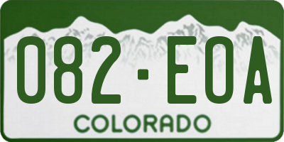 CO license plate 082EOA