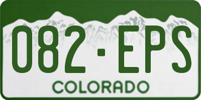 CO license plate 082EPS