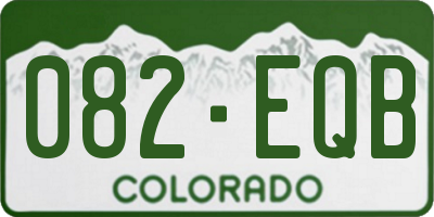CO license plate 082EQB