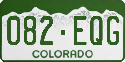 CO license plate 082EQG