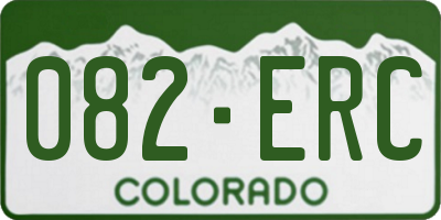 CO license plate 082ERC