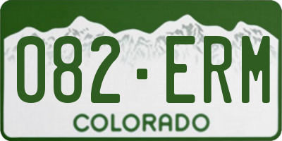 CO license plate 082ERM