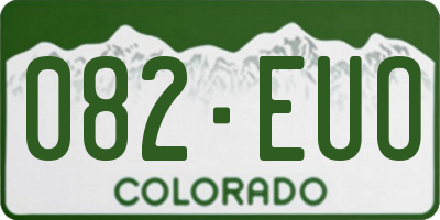 CO license plate 082EUO