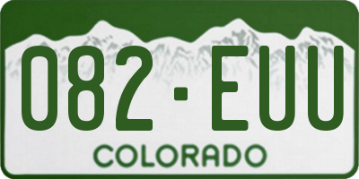 CO license plate 082EUU