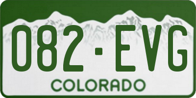 CO license plate 082EVG