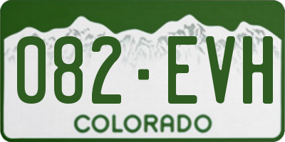 CO license plate 082EVH