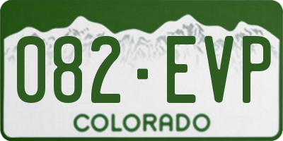 CO license plate 082EVP