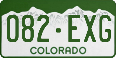 CO license plate 082EXG