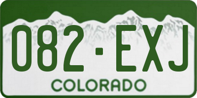 CO license plate 082EXJ
