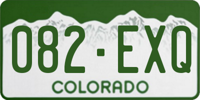 CO license plate 082EXQ
