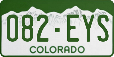 CO license plate 082EYS
