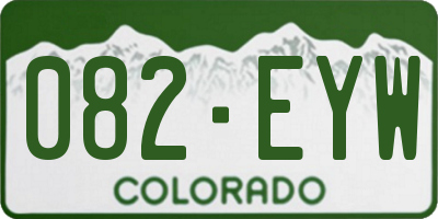 CO license plate 082EYW