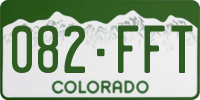 CO license plate 082FFT