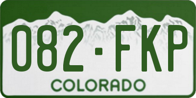 CO license plate 082FKP