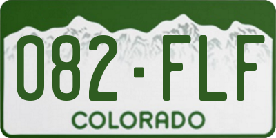 CO license plate 082FLF