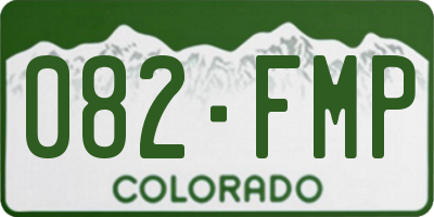 CO license plate 082FMP