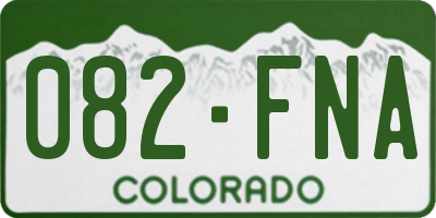 CO license plate 082FNA