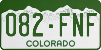 CO license plate 082FNF