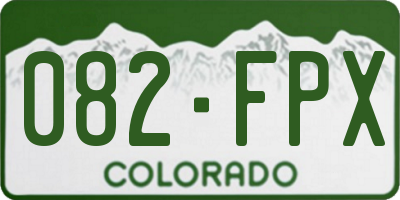 CO license plate 082FPX