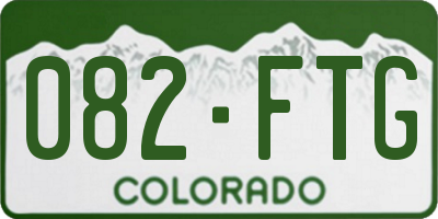 CO license plate 082FTG