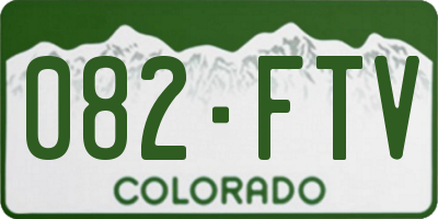 CO license plate 082FTV