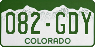 CO license plate 082GDY