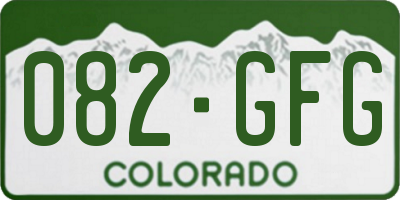 CO license plate 082GFG