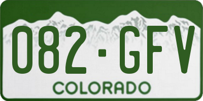 CO license plate 082GFV