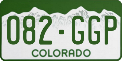 CO license plate 082GGP