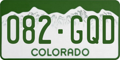 CO license plate 082GQD