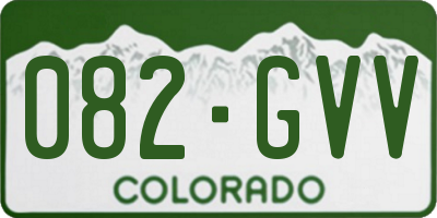 CO license plate 082GVV