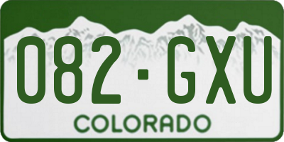 CO license plate 082GXU