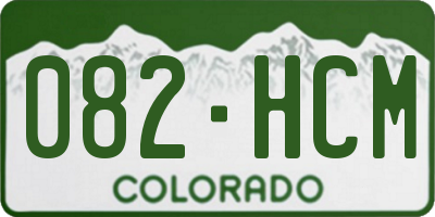 CO license plate 082HCM