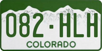 CO license plate 082HLH