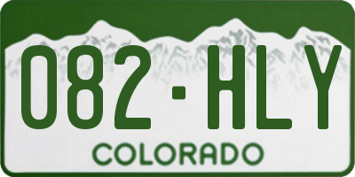 CO license plate 082HLY