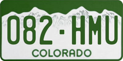 CO license plate 082HMU