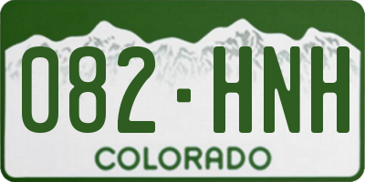 CO license plate 082HNH