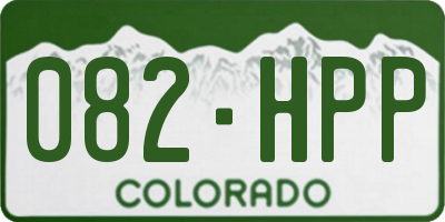 CO license plate 082HPP