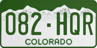 CO license plate 082HQR