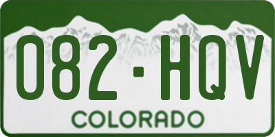 CO license plate 082HQV
