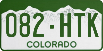CO license plate 082HTK