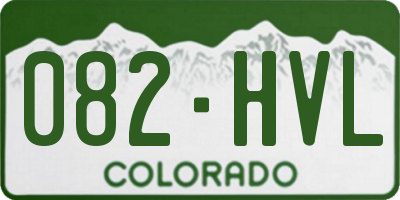 CO license plate 082HVL